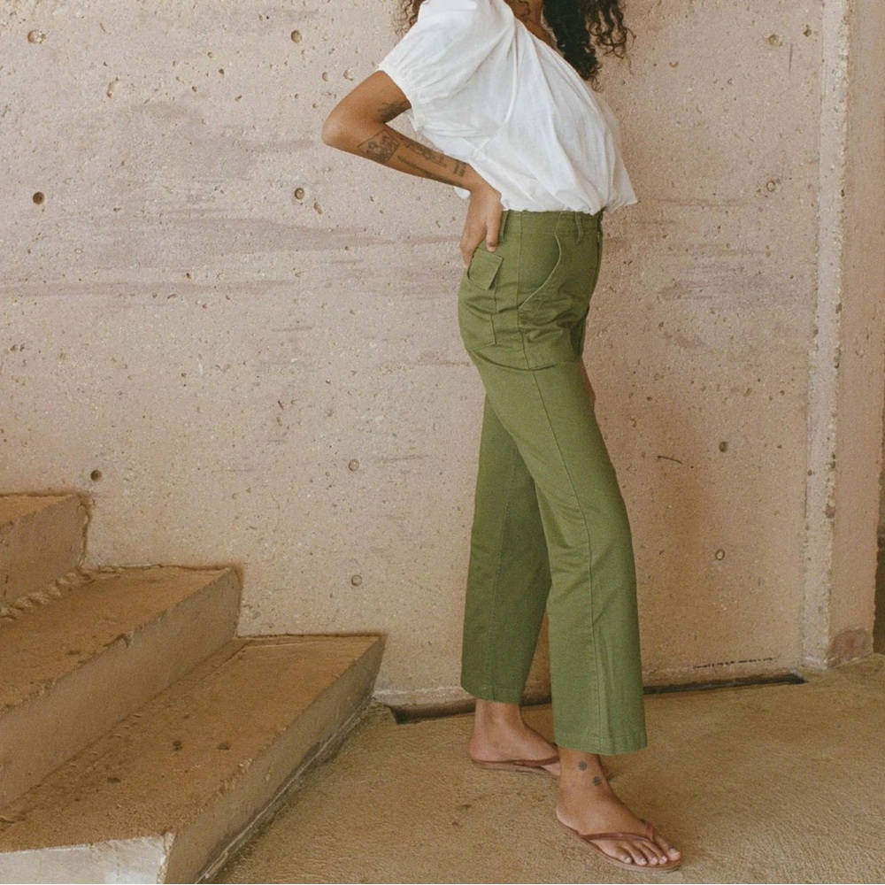 DOEN Wilder pants in army green 25